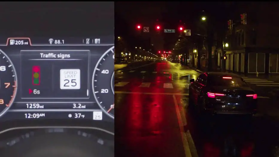 audi traffic light information system